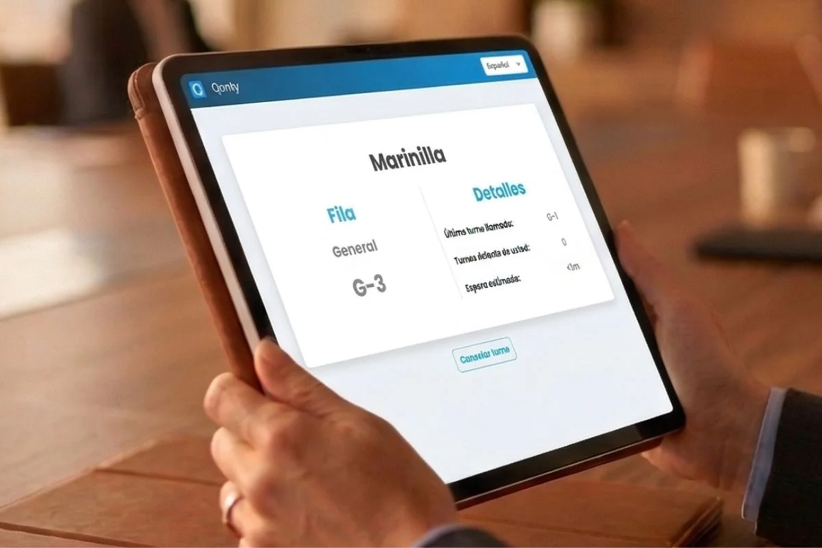 Screen displaying digital waitlists