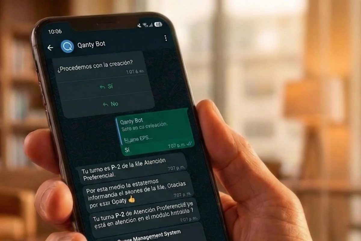 Interface de Chatbot sur téléphone mobile