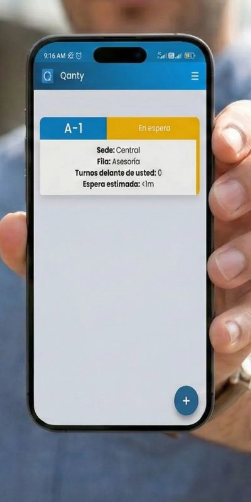 Interface do Aplicativo Mobile Qanty